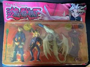 Vintage Yugioh King Of Games 4 Pack Figures Set Yugi White Dragon Dark Magician - Picture 1 of 7