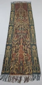 Vintage Traditional Indonesian Handwoven Sumba Ikat Textile 220x70cm - Picture 1 of 13