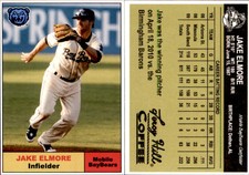 Jake Elmore 2010 Mobile BayBears #NNO Card *AutographDen*