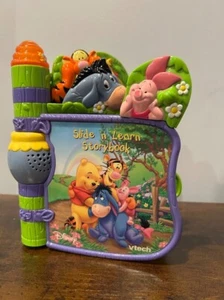 VTech Disney Winnie The Pooh Slide N Learn Storybook Electronic Tigger Piglet - Picture 1 of 8