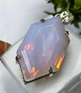 Piedra preciosa suelta solitario de plata alemana corte elegante ópalo rosa nuevo 98+ quilates - Imagen 1 de 5