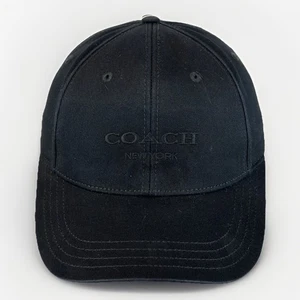 Cappello Coach New York nero regolabile cinturino in pelle berretto da baseball - Foto 1 di 13