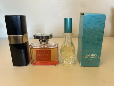 LOTE VINTAGE de 3 PERFUMES DE MUJER - Chanel, Jean Patou, jengibre hawaiano  Foto 1 de 4
