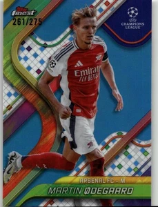 2025 Topps Finest Club Competitions Martin Odegaard Sky Blue Refractor /275 - Picture 1 of 2