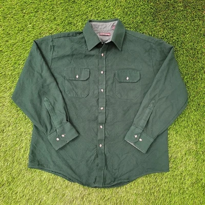 Vintage 90s Northwest-Territory Flannel Button Shirt XL 26x30 Green - Image 1 of 4