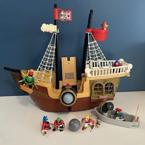 Fisher Price Great Adventures 1994 Pirate Ship 7 Figures Accessories 2 Boulders - Picture 1 of 19