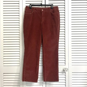 LL Bean Cordhose Damen 12P Burnt Orange Favorite Fit gerades Bein Freizeit - Bild 1 von 11