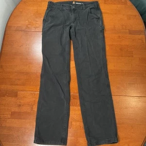 Carhartt Pants Womens Sz 8 Tall Black Original Fit Cargo Carpenter Work Straight - Picture 1 of 12