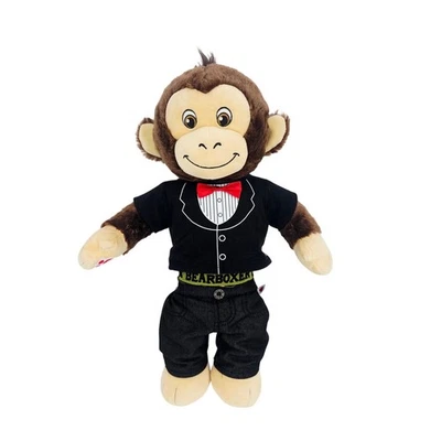 Build A Bear Workshop Tuxedo Tee Monkey Plush 18” Stuffed Animal w/Outfit - Image 1 of 4