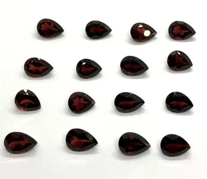 Loose Gemstone AAA Natural Garnet Pear Cut Faceted For Making All Type Jewelry - Picture 1 of 11