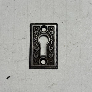 Antiguo Esqueleto Eastlake Hierro Fundido Llave Agujero Escudo Salvamento - Imagen 1 de 4