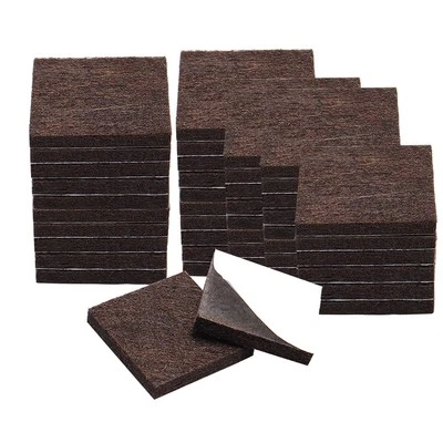 Furniture Felt Pads Square 1 1/2" Anti-scratch for Furniture Cabinet Brown 48pcs Foto 1 de 4