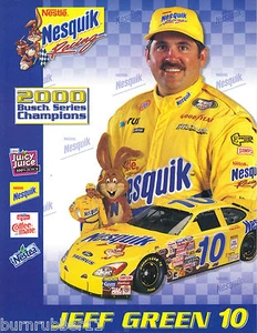2001 JEFF GREEN "NESQUIK" #10 NASCAR BUSCH SERIES POSTCARD  - Picture 1 of 1