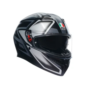 Full Face Motorcycle Helmet Agv K3 Compound Matte Black Grey XL - Picture 1 of 4