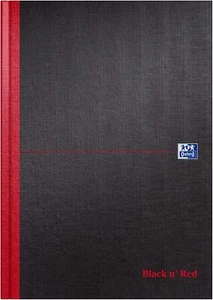 Oxford Black n' Red, A4 Notebook Hardcover, Casebound, Lined, 192 Page, 1 Noteb - Picture 1 of 6