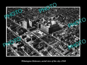 OLD 8x6 HISTORIC PHOTO OF WILMINGTON DELAWARE AERIAL VIEW OF THE CITY c1940 - Picture 1 of 1