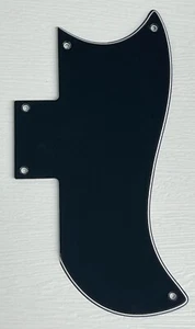 Pickguard Compatible For Fit Gibson SG 61 Reissue Style Guitar 3 Ply Black - Picture 1 of 4