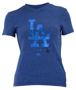 Majestic MLB Youth Girl's Los Angeles Dodgers Tri-blend Slider Tee - Picture 1 of 5