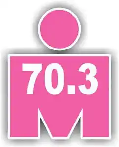 2" Iron MAN 70.3 Pink Phone Decal Sticker Car Window Running Jogging Marathon