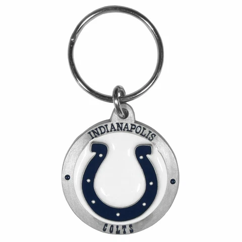 Indianapolis Colts 3-D Logo Metal Key Chain NFL Football (Round) Cover