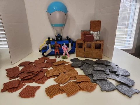 Fortnite Lot of Fort pieces + figures Battle Bus Battle Royale Epic Games Cover