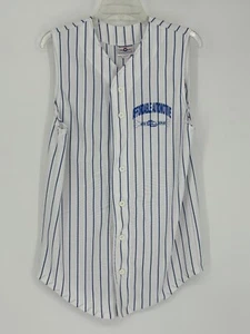 Affordable Automotive Auto Repair Blue White Striped Jersey Men's Size Medium - Picture 1 of 8