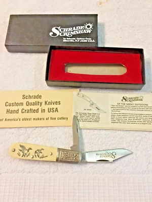 Cuchillo Barlow Plegable Schrade Scrimshaw SC506 Nuevo Foto 1 de 4