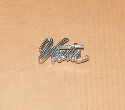 1965-69 Oldsmobile Cutlass Vista Cruiser "Vista" Fender Emblem - Image 1 of 4