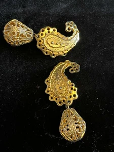 Vintage paisley drop earrings - Picture 1 of 5