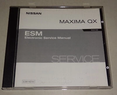 Manuale Di Officina Su CD Nissan Maxima QX A33 Aggiornato 09/2002 - Immagine 1 di 2