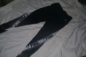 VICTORIAS SECRET PINK LOGO LEGGINGS YOGA XS - Picture 1 of 7