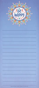 LEANIN TREE Be Happy~Magnetic List NotePad~#61804~60 Sheets~Grocery List Pad~ - Picture 1 of 2