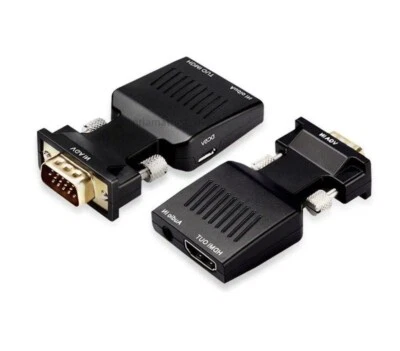 VGA TO HDMI Adapter 60Hz HDTV 1080P Konverter Audio & Videokabel für PC, Laptop - Bild 1 von 4