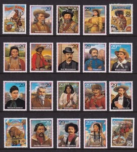 1994 Legends of the West 20 different Sc 2869 a-t MNH 29c full set 20 singles - Picture 1 of 1