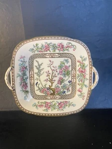VINTAGE Coalport Indian Tree Cake SANDWICH Snack TRAY DISH Square smaller - Picture 1 of 10
