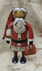 NEW PRIMITIVE SANTA Repurposed METAL Figurine Christmas Holiday  10.5"T - Picture 1 of 3