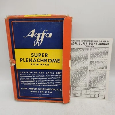 Винтажная пленка 1944 *только коробка* Agfa Super Plenachrome упаковка ультрабыстрая 5x7 F15 - Изображение 1 из 4