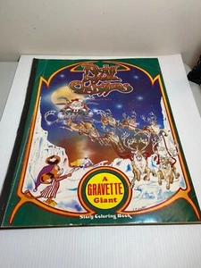 VINTAGE 1976 GRAVETTE THE NIGHT BEFORE CHRISTMAS GIANT STORY COLORING BOOK USED - Imagen 1 de 8