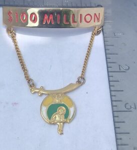 Vintage Masonic Shriner Collar Pin $100 Million 