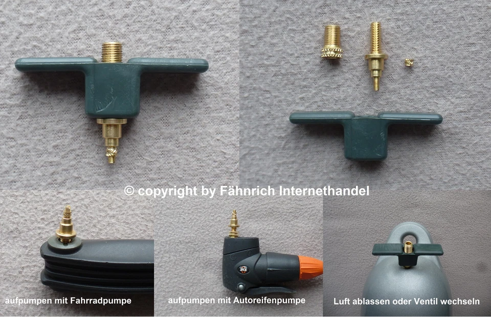 VENTIL ADAPTER VENTILZIEHER FÜR MAJONI FENDER BOOT FAHRRADPUMPE AUTOREIFENPUMPE