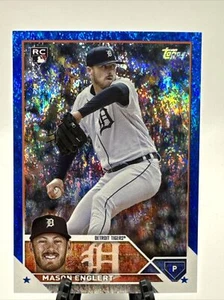 2023 Topps Update Mason Englert Detroit Tigers blaue Folie/999 RC Rookie - Bild 1 von 2