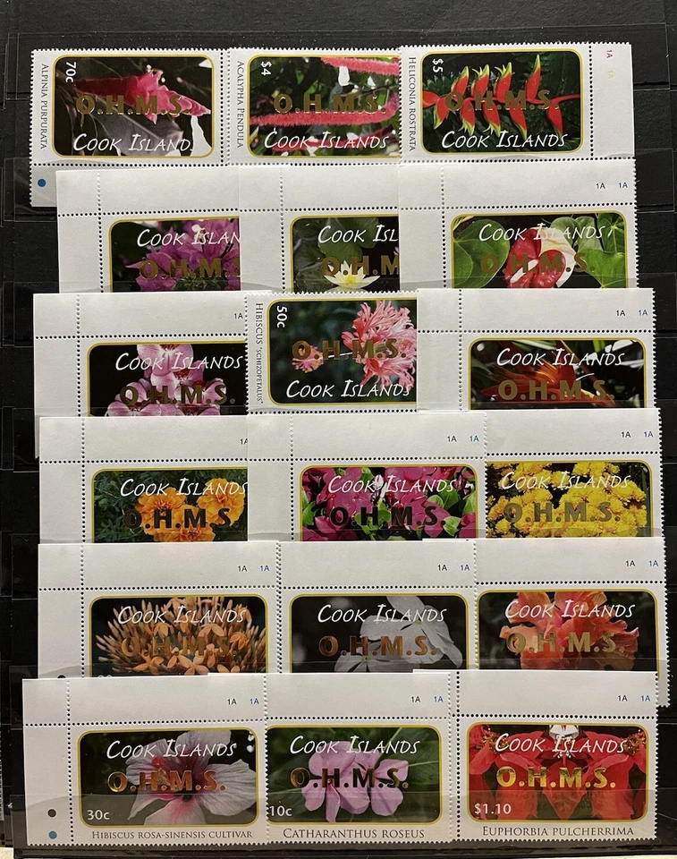 Cook Islands - Flora / Flowers- Overprint - Stamps  - Timbres  - MNH**  Alb.21 - Image 1 of 1