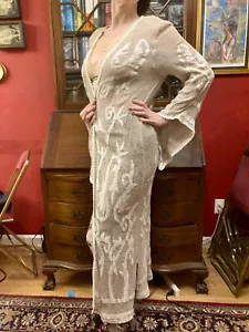 Muche Et Muchette Anthropologie duster robe kimono crochet lace wizard angel slv - Picture 1 of 8