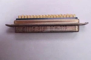 DCM-37P ITT D-Sub Connector Plug Male 37 Pos Vert Solder Cup Steel NOS - Picture 1 of 4
