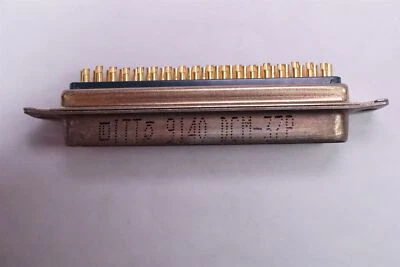 DCM-37P ITT D-Sub Connector Plug Male 37 Pos Vert Solder Cup Steel NOS - Image 1 of 4