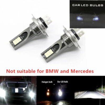 2x H7 LED Headlight Bulbs Conversion Kit High Low Beam 6000K Super White Bright - Image 1 of 4