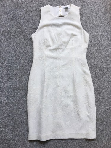 OFF WHITE Splendido abito da donna (H&M) (taglia UK14) colore bianco sporco