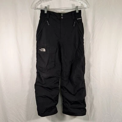 Pantalones North Face Hyvent Niños Medianos Negros Bolsillos con Cremallera Cintura Elástica Carga Foto 1 de 4