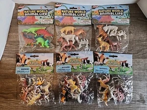 NATURE WORLD ANIMAL LIFE ( 3 PAKS) / FARM ANIMALS (3 PAKS) LOT OF 6 - BRAND NEW - Picture 1 of 8