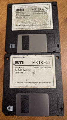 MS-DOS 5.0 3.5" Floppy 2 Disks - Image 1 of 2